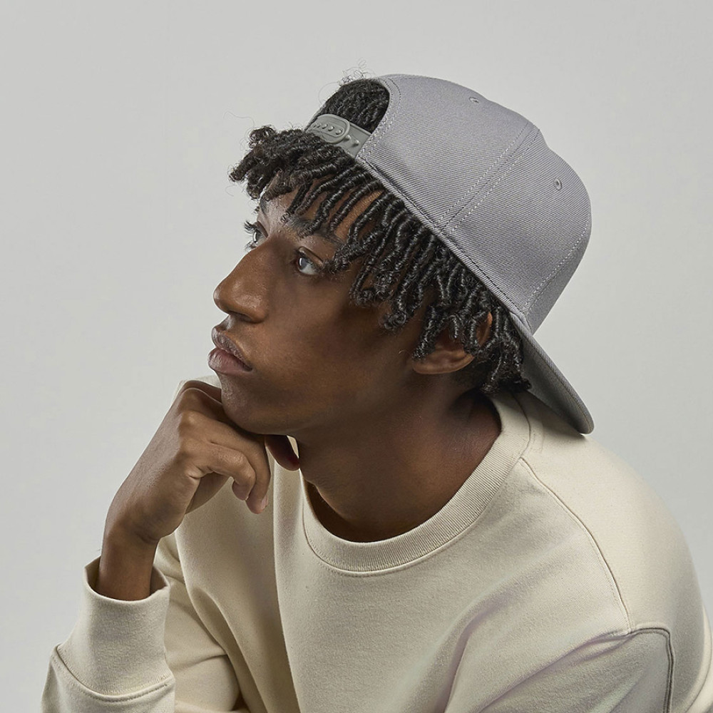 Бейсболка SNAP BACK-S, 6 клиньев, пластиковая застежка, цвет серый