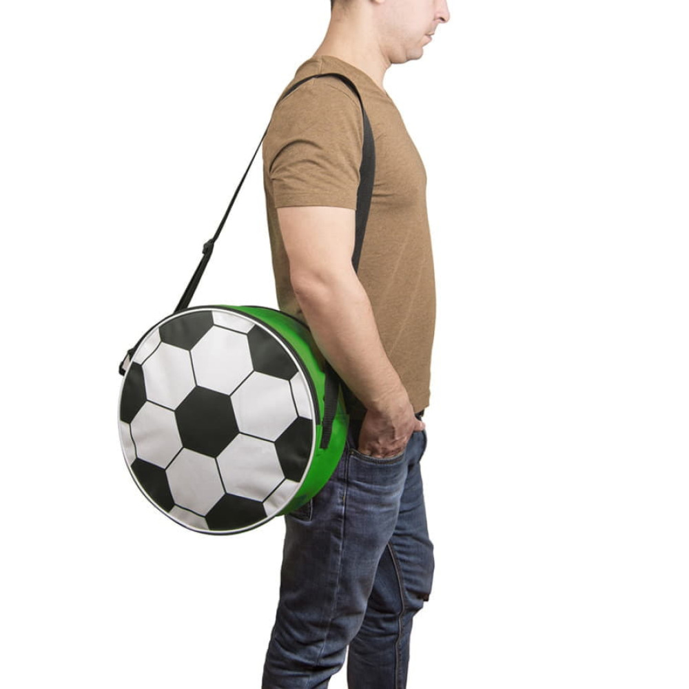 Сумка футбольная, цвет белый, зеленый