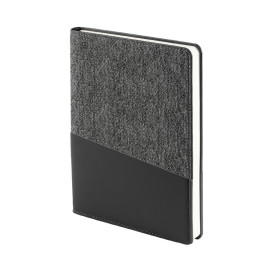 Ежедневник недатированный DENIM, серый, формат А5, блок в линейку