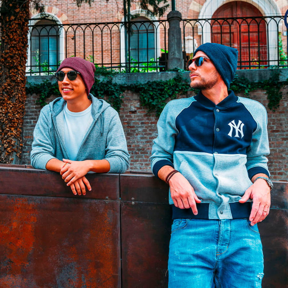 Шапка вязаная двойная Wind с отворотом, цвет белый