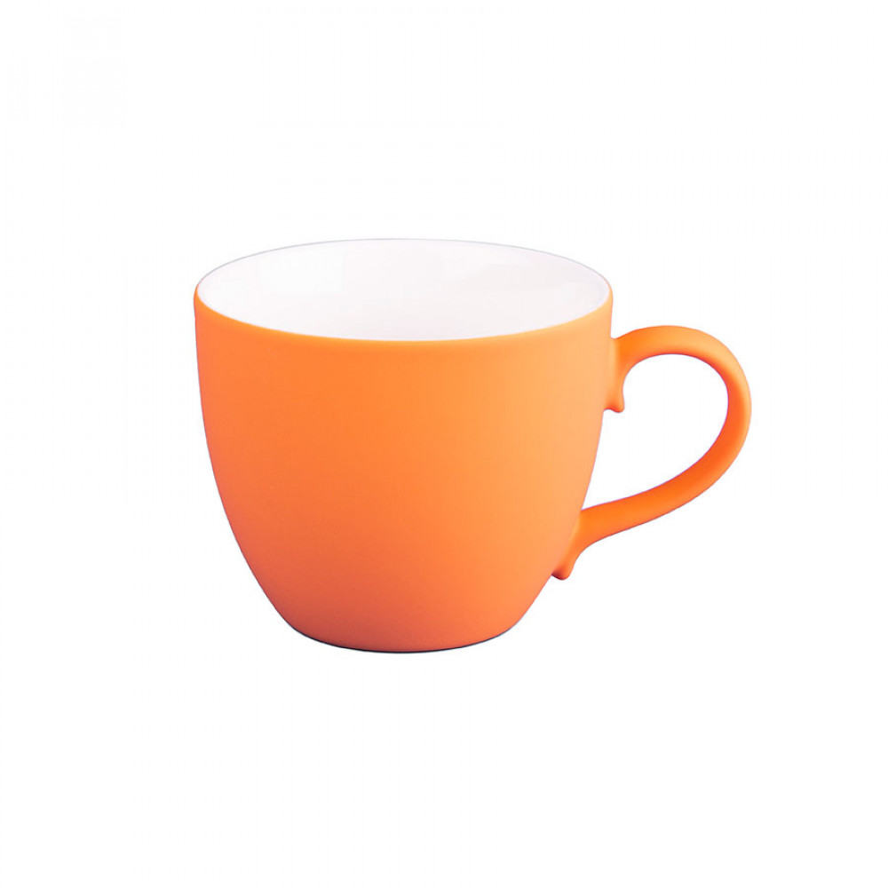 Чайная пара TENDER с прорезиненным покрытием, цвет оранжевый