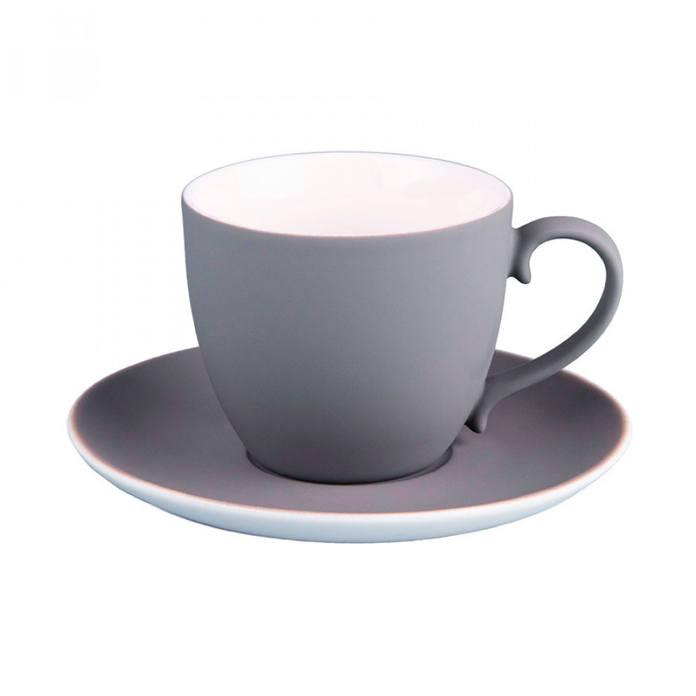 Чайная пара TENDER с прорезиненным покрытием, цвет серый