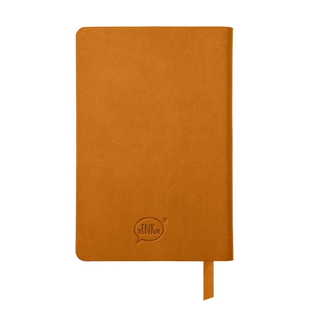 Бизнес-блокнот FUNKY, формат A6, в клетку, цвет оранжевый, серый