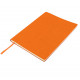 Бизнес-блокнот Biggy, B5 формат, оранжевый, серый форзац, мягкая обложка, в клетку
