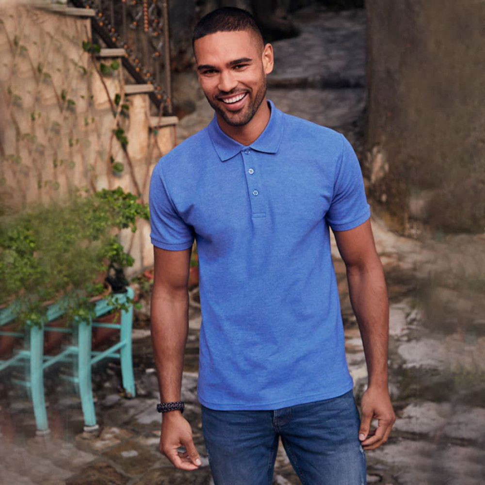 Поло мужское 65/35 POLO 180, цвет красный