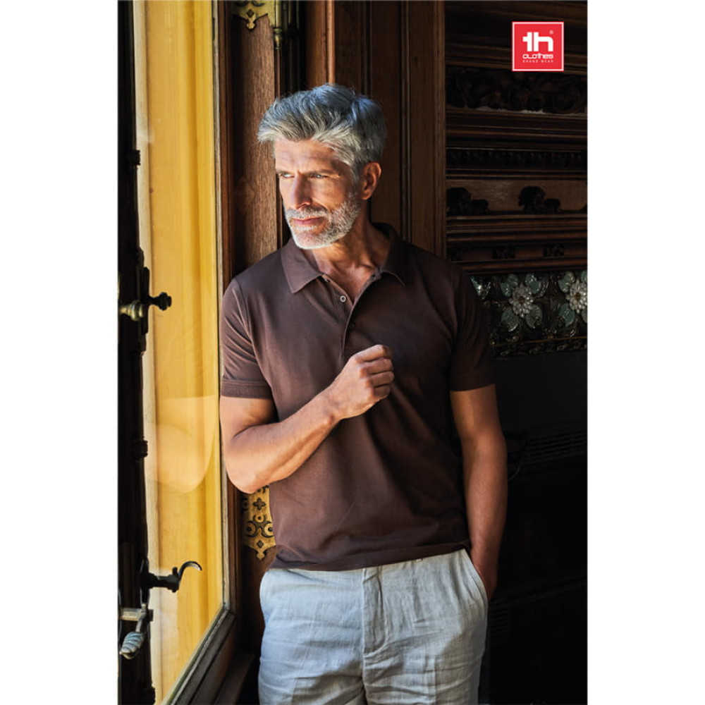 Рубашка-поло мужская ADAM 195, цвет черный