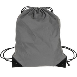 Рюкзак- мешок водостойкий с укреплёнными уголками Reflect, светоотражающий серый, 35*41 см, 100%  полиэстер