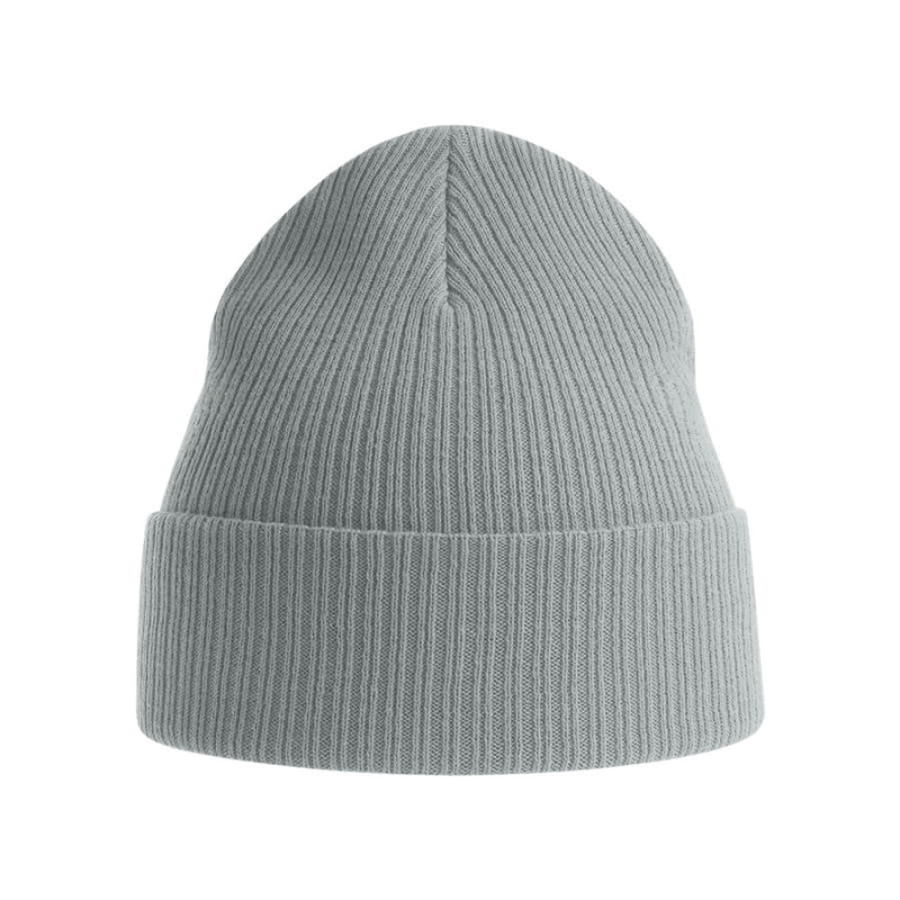 Шапка NELSON в рубчик с отворотом,100% органический хлопок, светло-серый, цвет светло-серый