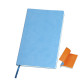Бизнес-блокнот Funky, 130*210 мм, голубой,  оранжевый форзац, мягкая обложка, блок-линейка