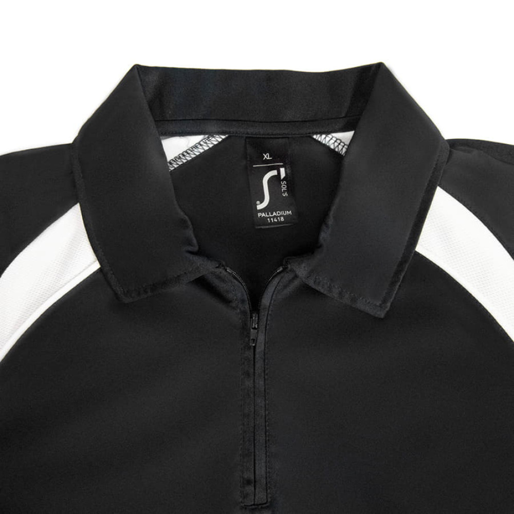Поло мужское PALLADIUM 140, цвет черный, белый