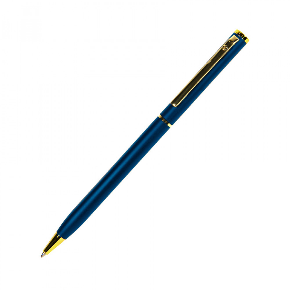 Ручка шариковая SLIM, цвет сизый, золотистый