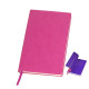 Бизнес-блокнот Funky, 130*210 мм, розовый, фиолетовый  форзац, мягкая обложка,  в линейку