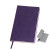 Бизнес-блокнот Funky А5, фиолетовый с  серым форзацем, мягкая обложка, в линейку