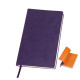 Бизнес-блокнот Funky А5,  фиолетовый с оранжевым форзацем, мягкая обложка, в линейку
