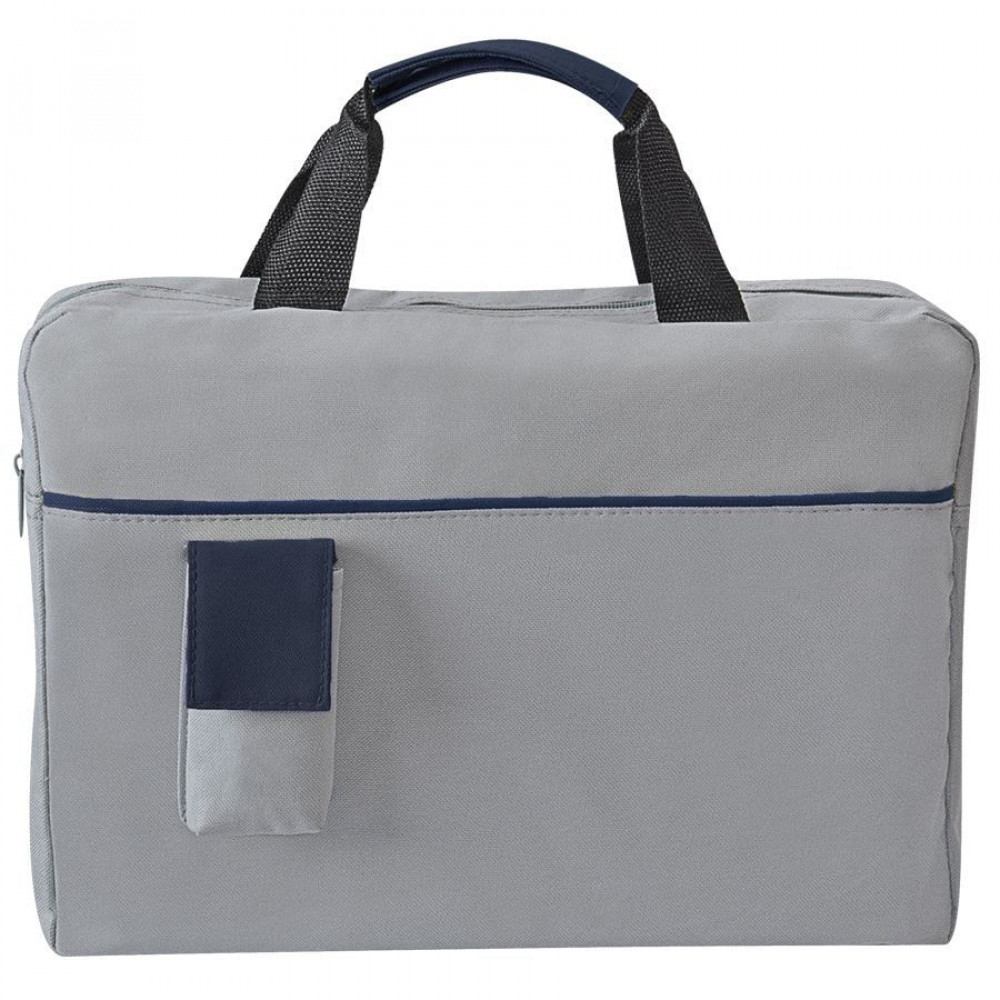 Конференц-сумка SENSE с карманом, цвет синий, серый