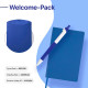 Набор подарочный WELCOME-PACK: бизнес-блокнот, ручка, коробка, синий