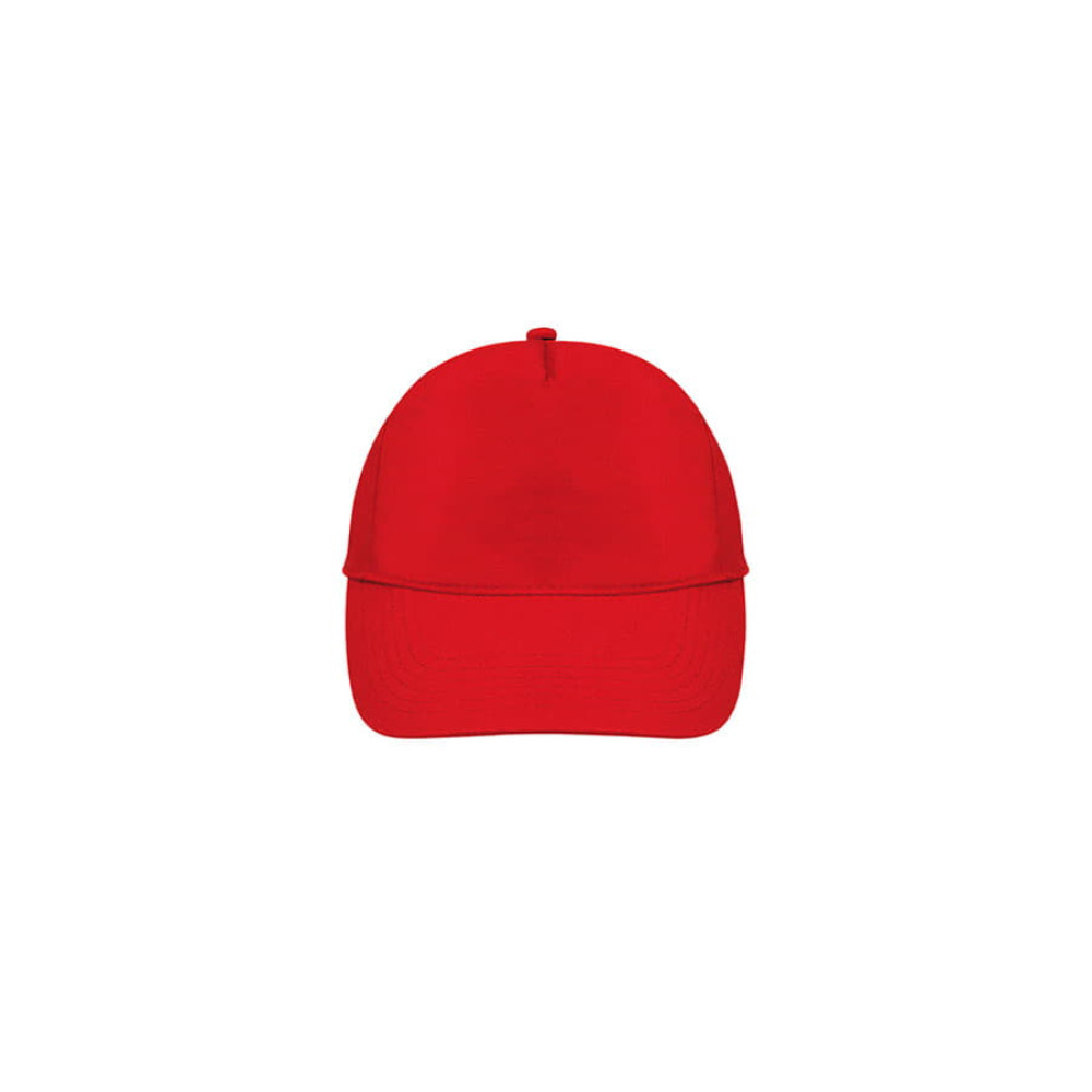 Бейсболка BUZZ 150, 5 клиньев, застежка на липучке, цвет красный
