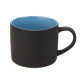 Кружка YASNA с покрытием SOFT-TOUCH, черный с голубым, 310 мл, фарфор Кружка YASNA с покрытием SOFT-TOUCH, черный с голубым, 310 мл, фарфор