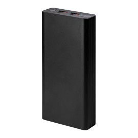 Универсальный аккумулятор Iron line 20 (20000 мАч), металл, черный, 14,7х6.6х2,7 см