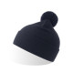 Шапка вязаная  двойная Wind-S с помпоном