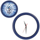 Часы настенные ПРОМО разборные; темно-синий, D28,5 см; пластик