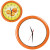Часы настенные ПРОМО разборные ; оранжевый,  D28,5 см; пластик