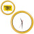 Часы настенные ПРОМО разборные; желтый,  D28,5 см; пластик