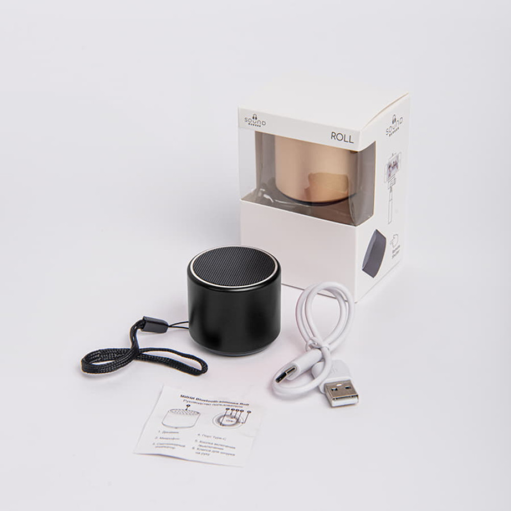 Портативная mini Bluetooth-колонка Sound Burger Roll черный