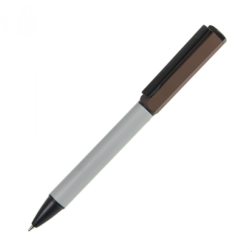 Ручка шариковая BRO, цвет коричневый, серый