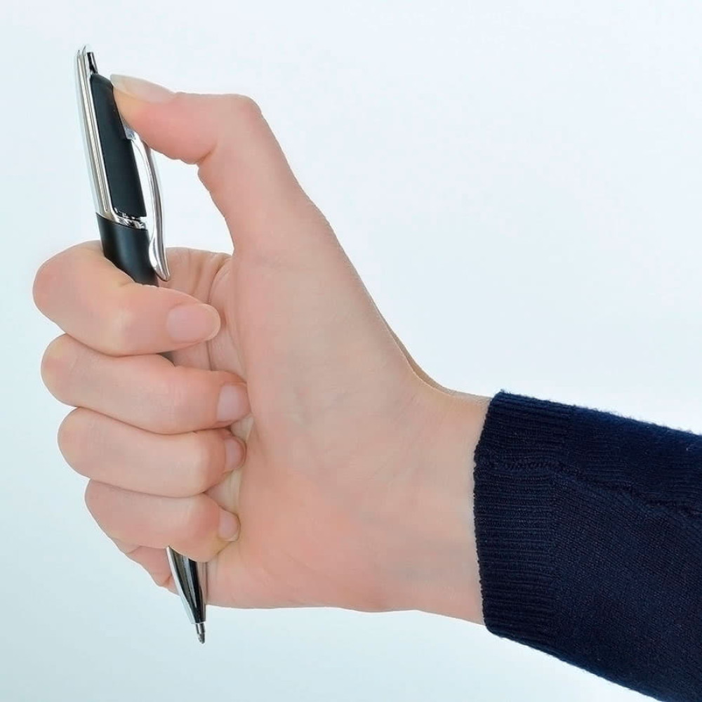 Ручка шариковая FORCE, цвет красный, серебристый