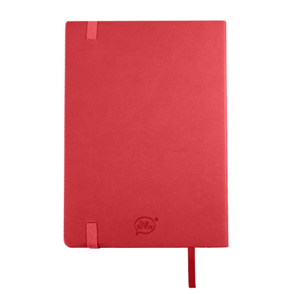 Бизнес-блокнот RILY, формат А5,  красный, блок в точку