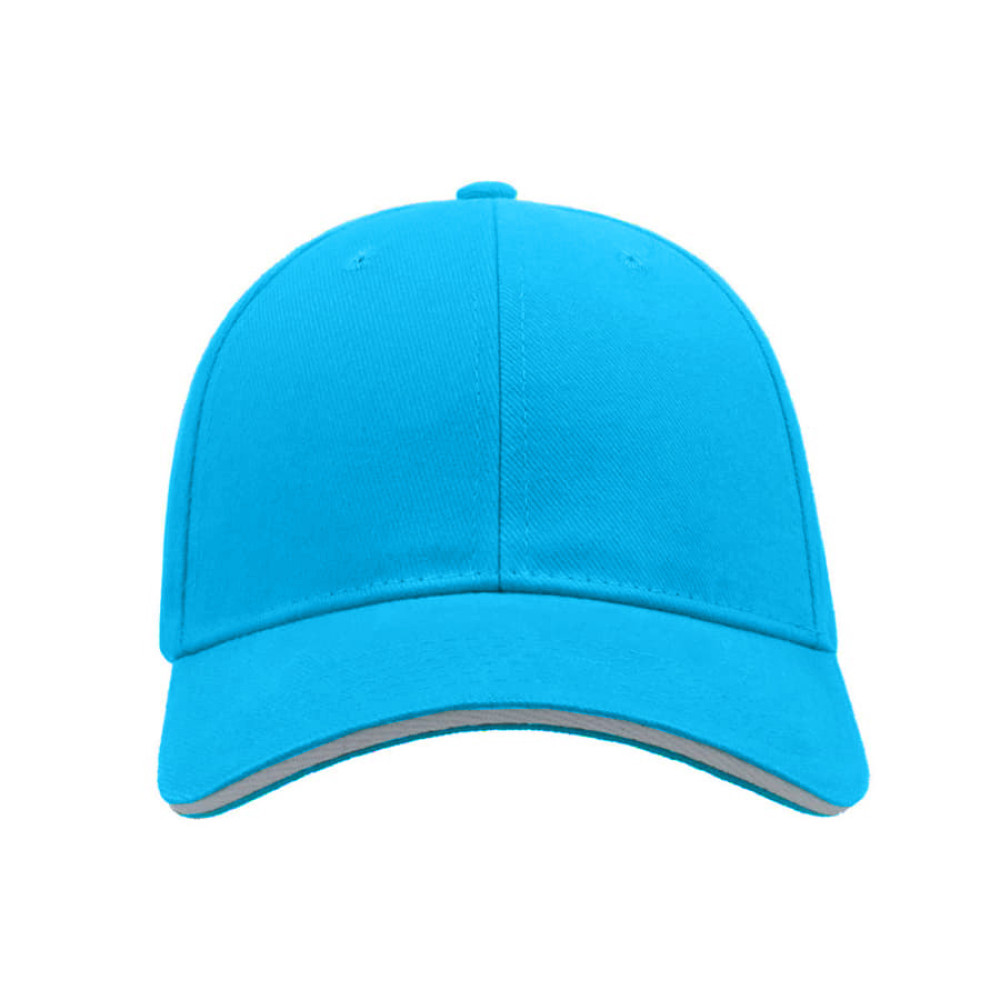 Бейсболка LIBERTY SANDWICH, 6 клиньев, сэндвич, металлическая застежка, цвет бирюзовый