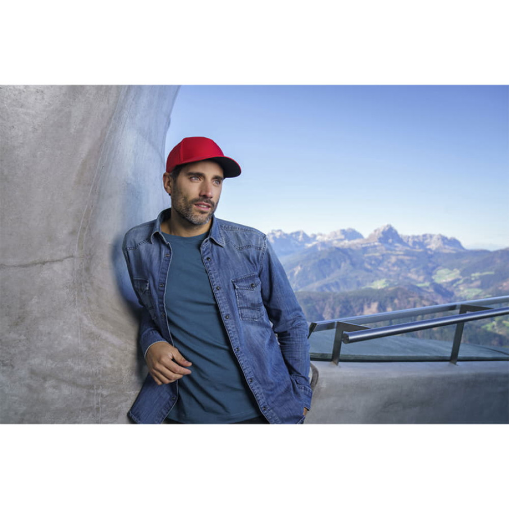 Бейсболка RAY-S, 5 клиньев, застежка на липучке, цвет черный