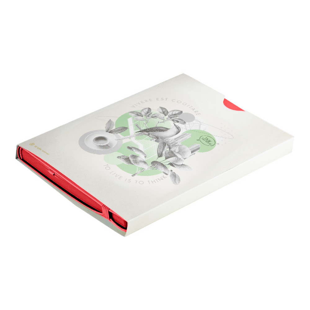 Бизнес-блокнот RILY, формат А5,  красный, блок в точку