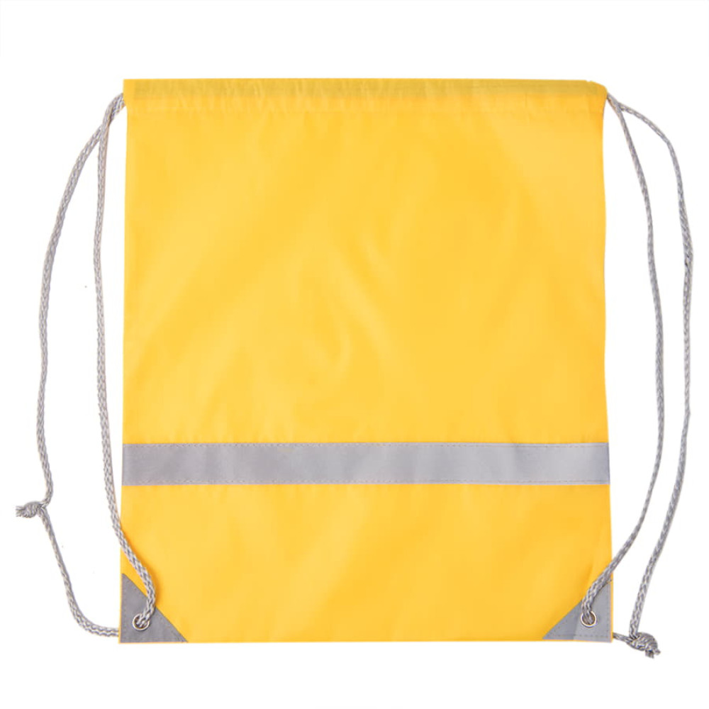Рюкзак мешок RAY со светоотражающей полосой, цвет желтый