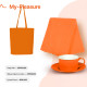 Набор подарочный MY-PLEASURE: чайная пара, плед, сумка, оранжевый