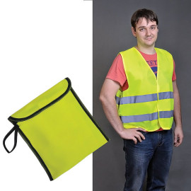 Жилет светоотражающий SAFETY в чехле,  размер L, нейлон