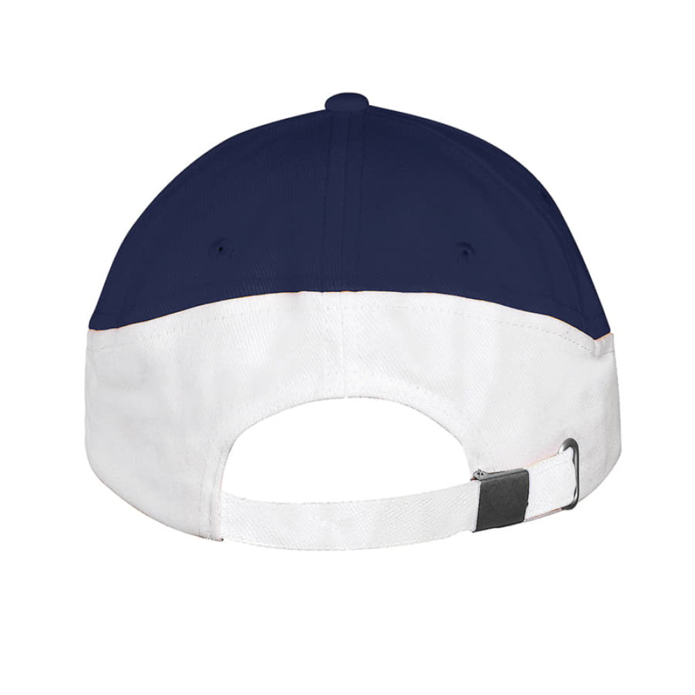 Бейсболка BOOSTER 260, 5 клиньев, металлическая застежка, цвет темно-синий, белый