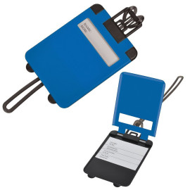 Бирка багажная  Чемодан;  синий; 5.6*7.8 см; пластик;