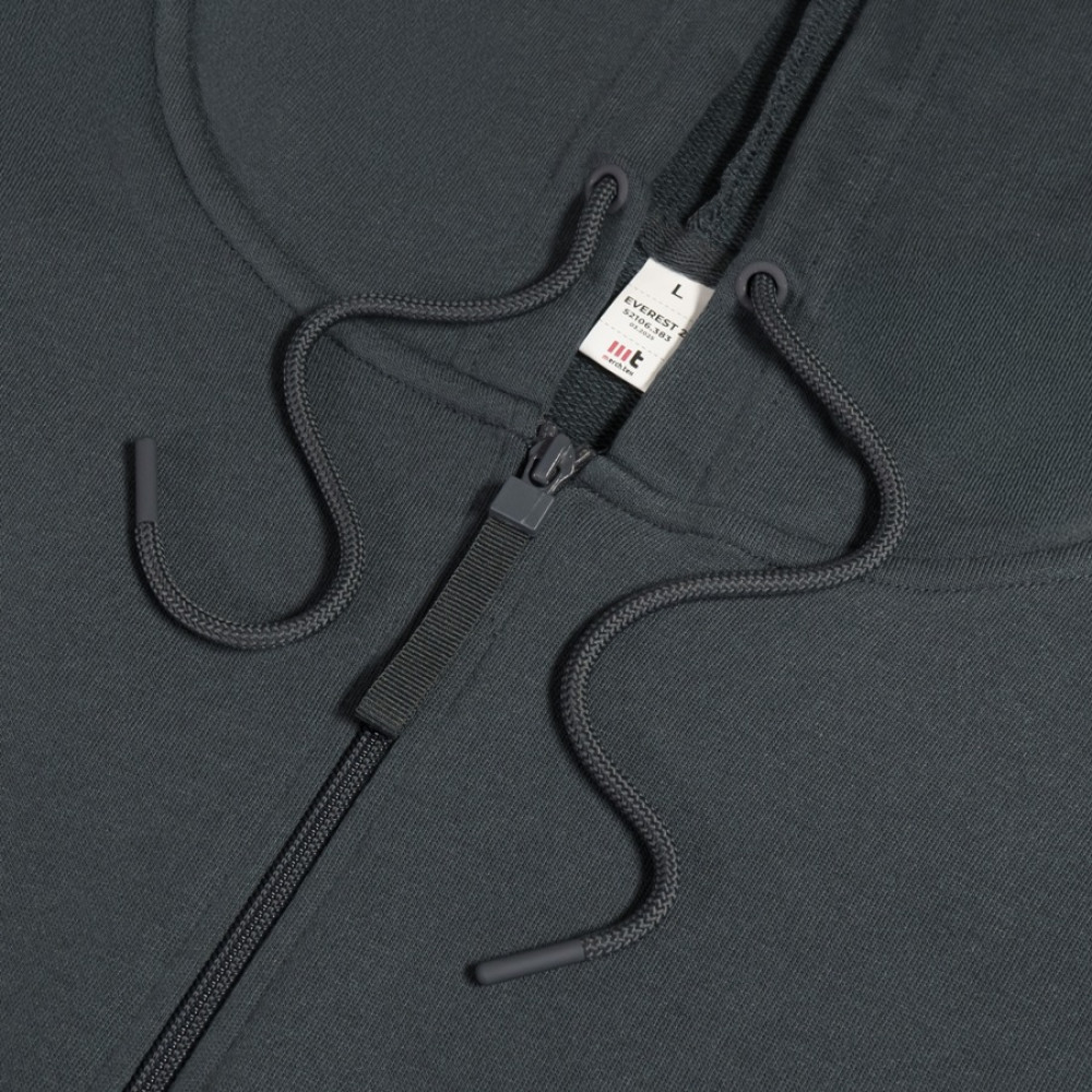 Толстовка унисекс на молнии с капюшоном EVEREST 2 260, цвет темно-серый