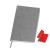 Бизнес-блокнот Funky, 130*210 мм, серый, красный форзац, мягкая обложка, блок-линейка