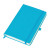 Бизнес-блокнот Justy, 130*210 мм, светло-голубой, твердая обложка,  резинка 7 мм, блок-линейка