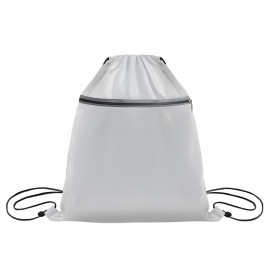 Рюкзак мешок  Shift со светоотражающей молнией, белый, 36*41 см, полиэстер 210D