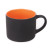 Кружка YASNA  с покрытием SOFT-TOUCH, черный с оранжевым, 310 мл, фарфор