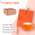 Набор подарочный COFFEE-MEET: бизнес-блокнот, ручка, чайная/кофейная пара, коробка,стружка,оранжевый