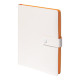 Ежедневник недатированный Stellar, А5, белый, кремовый блок  в линейку, с оранжевым обрезом