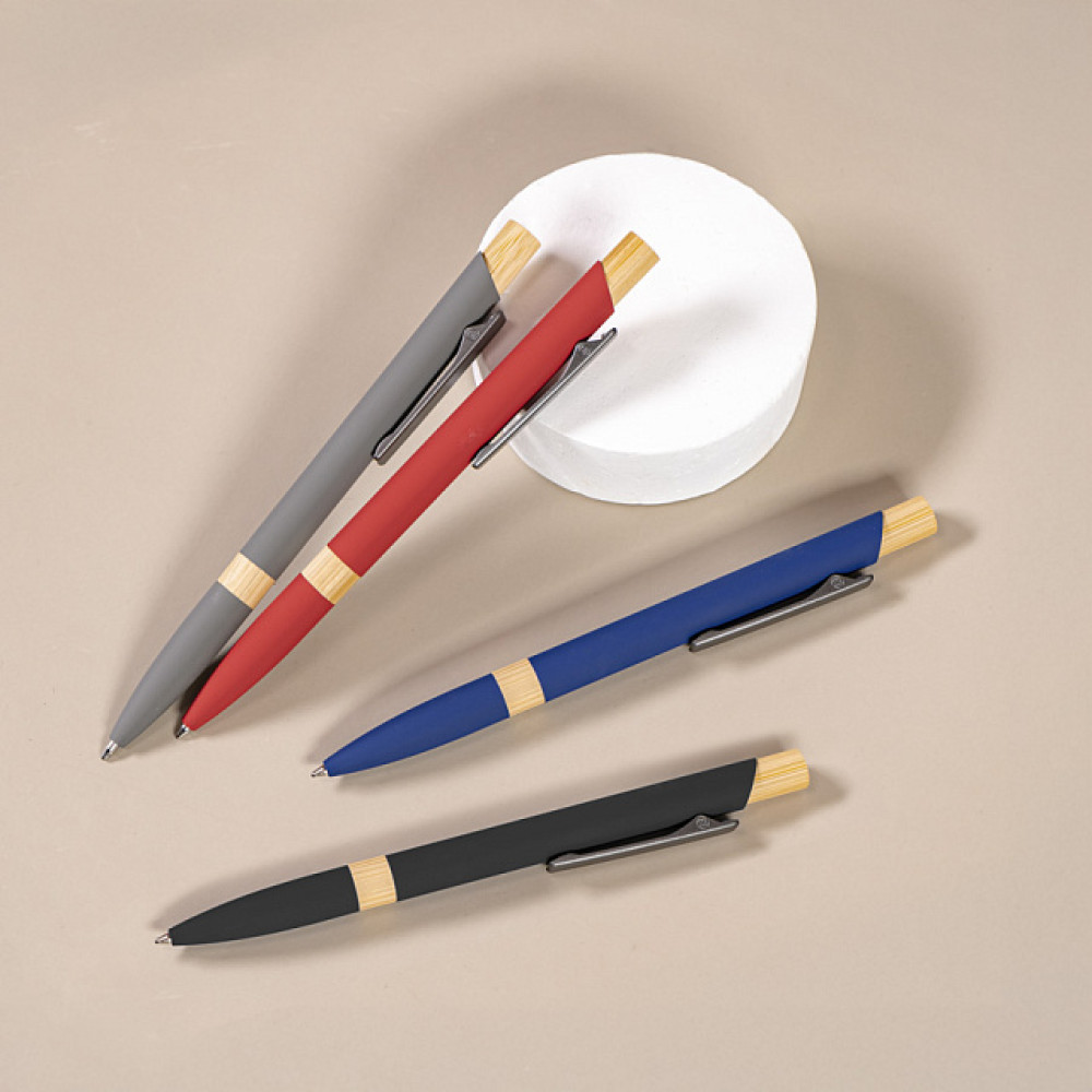 Ручка шариковая FRESCO, цвет красный, серый