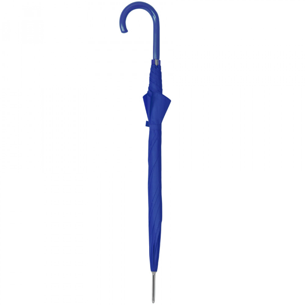 Зонт-трость с пластиковой ручкой, механический, цвет синий