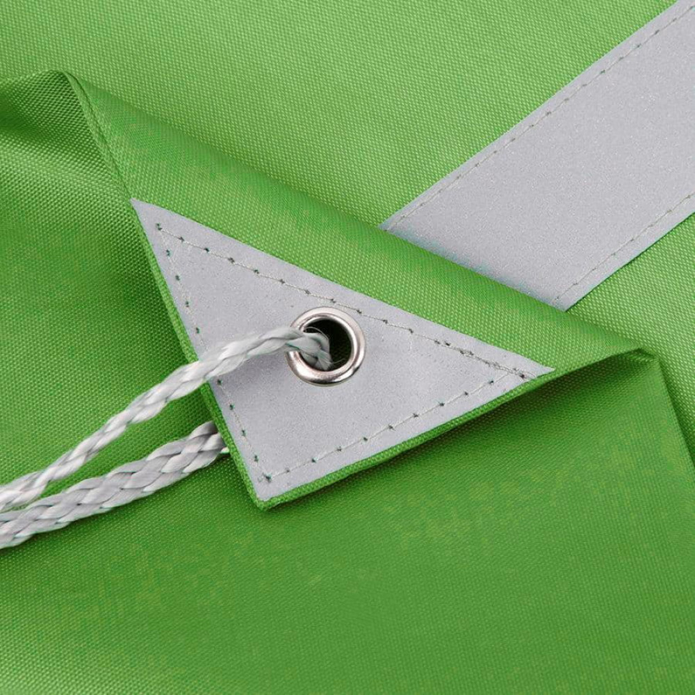 Рюкзак мешок RAY со светоотражающей полосой, цвет зеленый