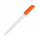 Ручка пластиковая шариковая Каролина Color CLP, белый/оранжевый